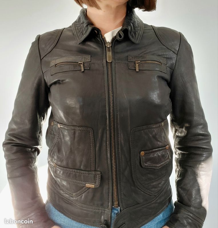 Blouson Cuir Naf Naf Veste Femme Blouson Cuir Souple Femme Naf Naf