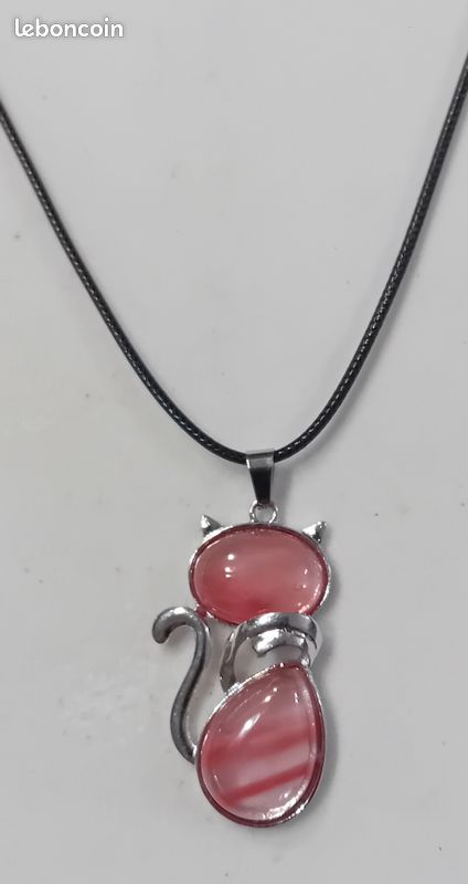 Collier Dames Pendentif Rose Avec Strass Pour Les Adolescentes Femmes