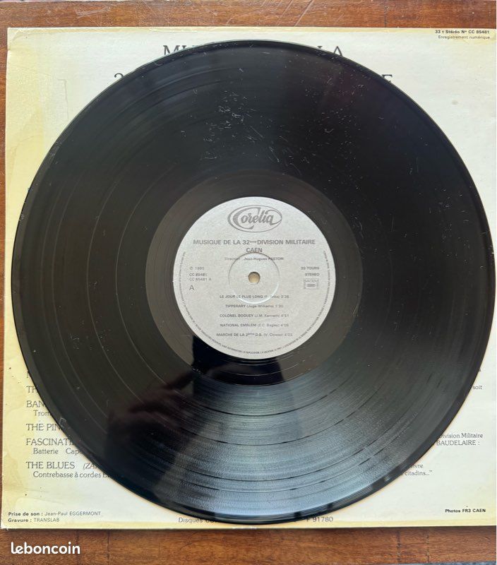 Disque vinyle le jour le plus long Musique de la 32ème division militaire Caen (image 3)