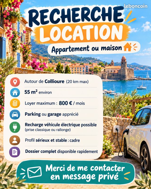 Appartement 3 pièces 60 m² · à Collioure · 60 m² · 800 €/mois