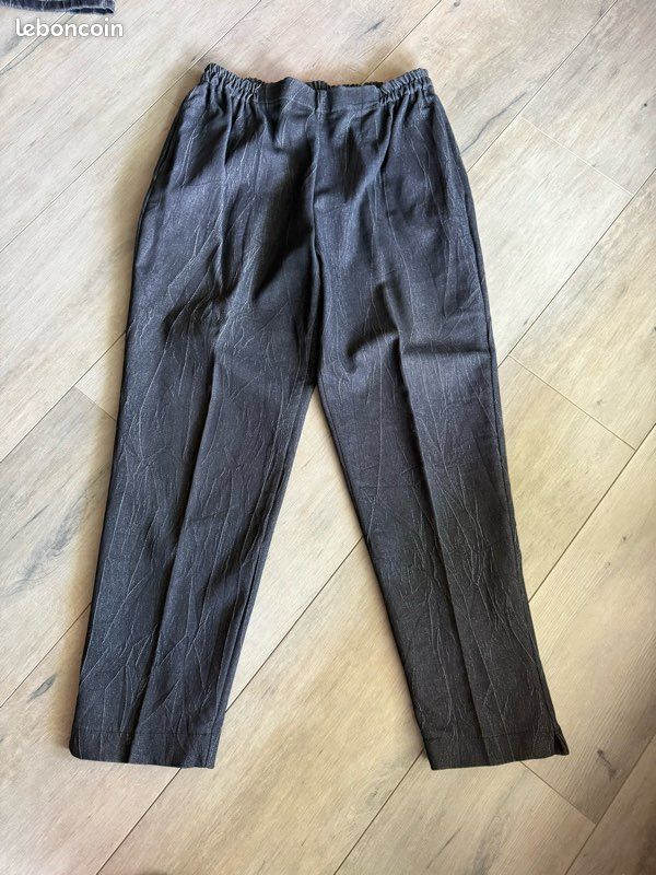 Ensemble veste pantalon taille élastique neuf 44 C&M Paris (image 9)