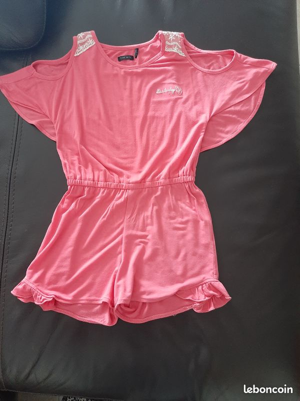 Combinaison short IKKS rose 5ans (image 1)