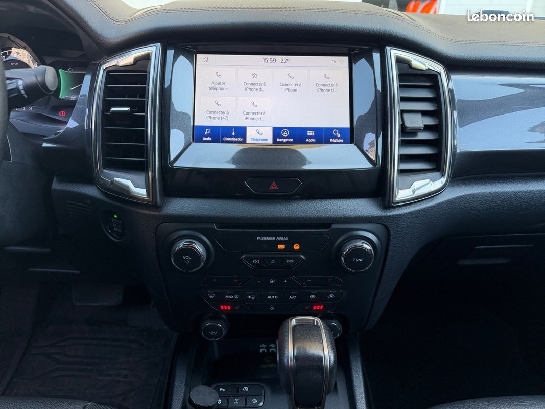 Ford ranger double cabine 2.0 ecoblue 213 bv10 wildtrak hardtop attelage cuir chauffant garantie 12 mois (image 13)