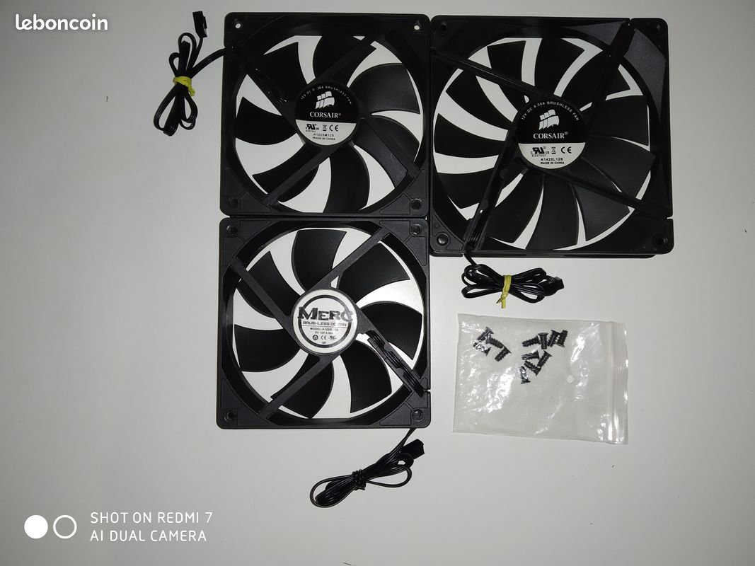 3 Ventilateurs pour boîtier PC (image 1)