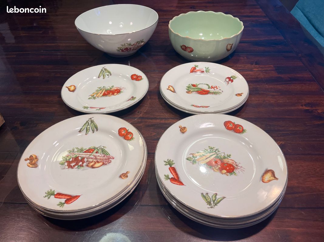 12 assiettes plates Vintage (image 1)