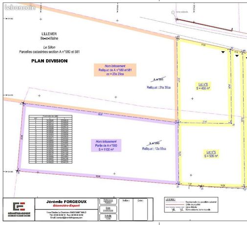 Terrain 1639 m² Lillemer