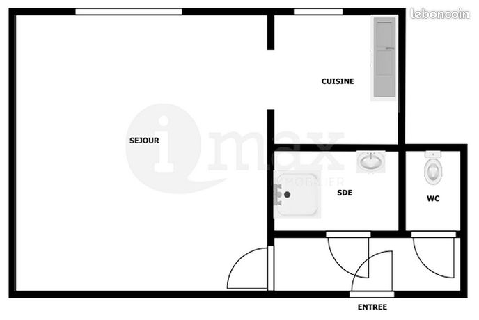 Studio 1 pièce 25 m²