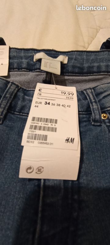 Jean stretch bleu clair NEUF (image 3)