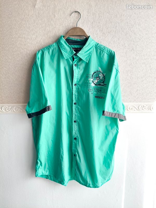 Chemisette turquoise clair à motifs Atlas for men XL H*775 (image 3)