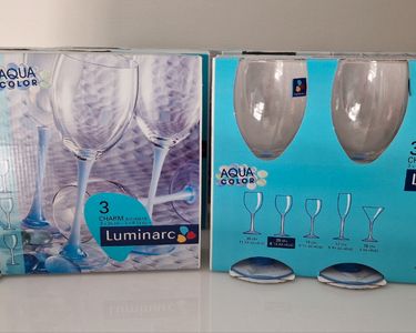Bonbonnière Luminarc 1L Vintage Années 80 – Verre Aqua Art Déco