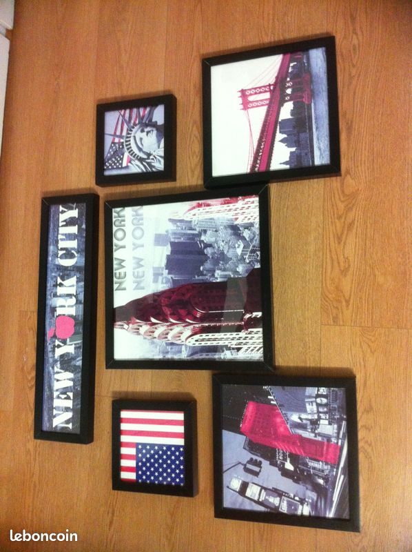 Ensemble de 6 tableaux New York (image 2)
