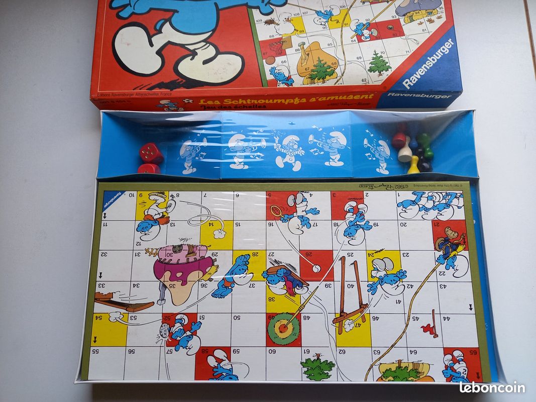 Jeu De Société Mako – Flocolor Schtroumpfs – Complet Et Jamais Servi (Neuf En Boîte)
