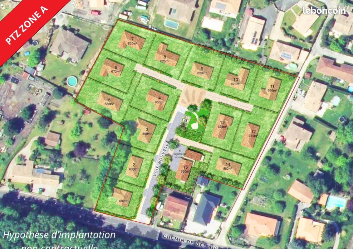 Terrain 582 m² Leognan · à Léognan · 200 000 €