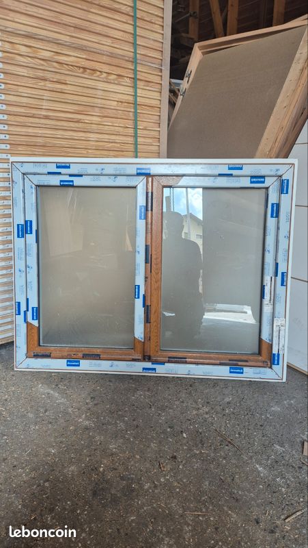 Fenêtre OB PVC blanc/chêne doré (image 2)