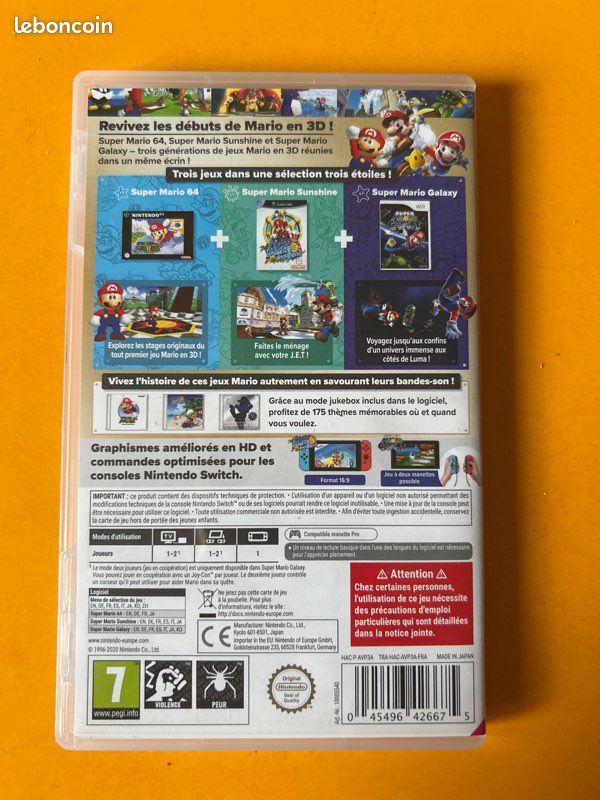 Jeu switch mario 3D all stars 3 jeux en 1 (image 2)
