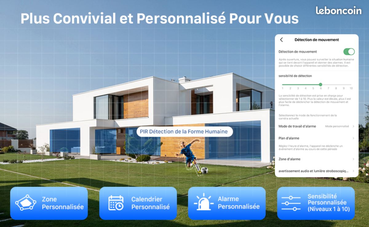 Caméra de sécurité extérieure sans Fil (kit de 2 caméras WiFi) (image 7)