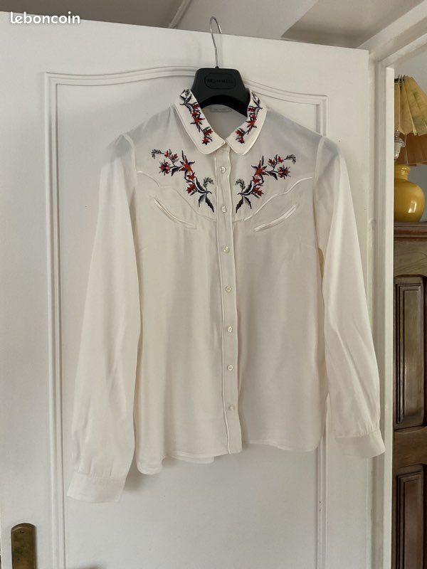 Chemisier manches longues couleur crème Ikks Women Taille 38 (image 1)