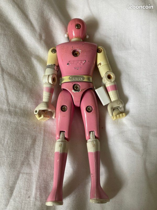 Lot De 2 Figurines Bioman 2 Maskman Bandai 1987 - Force Noire Et Rose