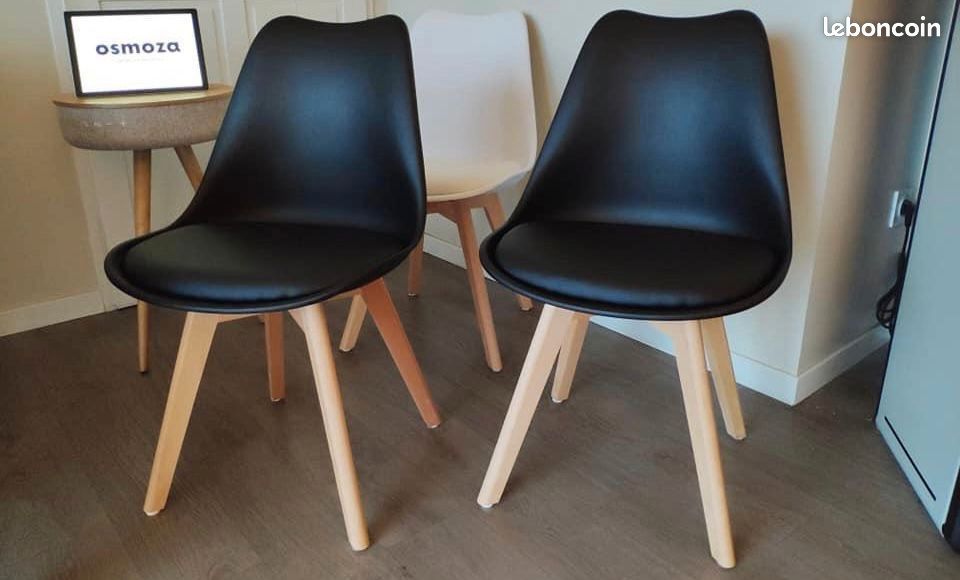 Chaise noir blanc gris neuves (image 15)