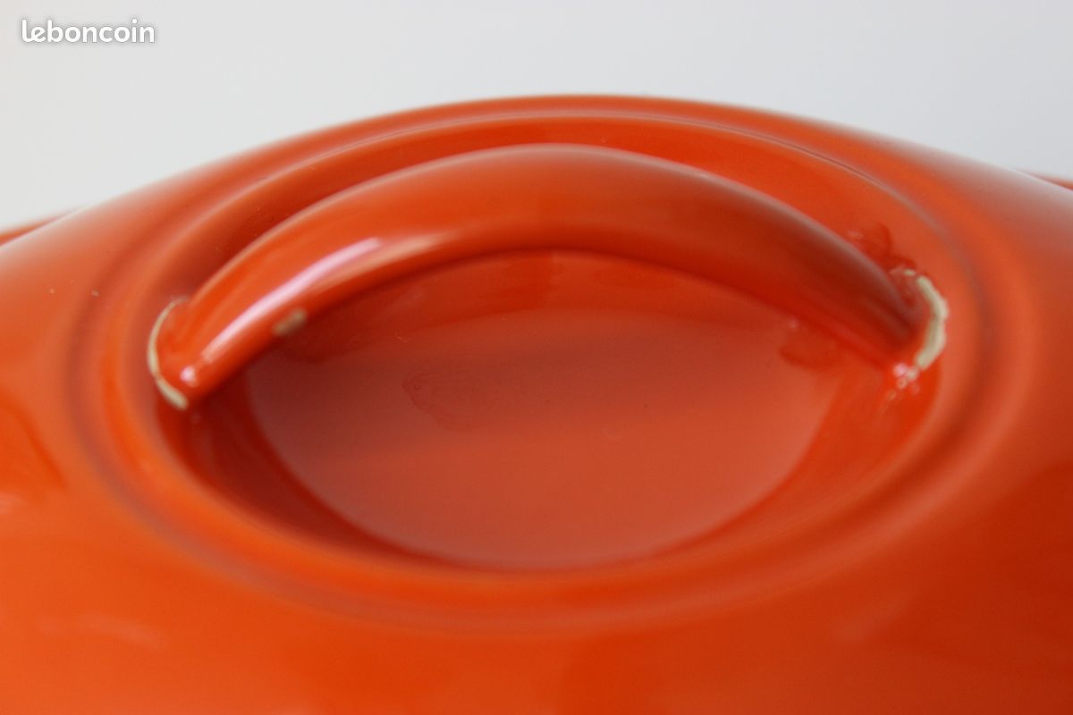 2 Cocottes Le Creuset En Acier émaillé Orange - Casseroles Et Poêles - Occasion