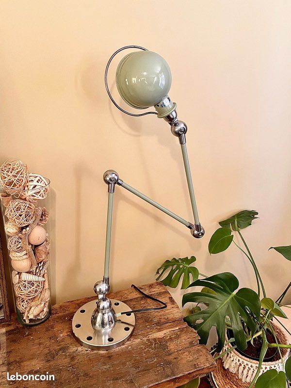 Lampadaire Jieldé 3 Bras Sur Socle - Gris Acier - Style Industriel Vintage