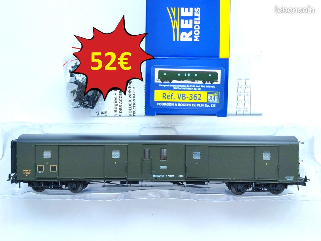 Fourgon à Bogie Ep.III SNCF Guérite échelle Couleur PLM - Alsace Modélisme Fourgon à Bogie Ep.III SNCF Guérite échelle Couleur PLM - Alsace Modélisme