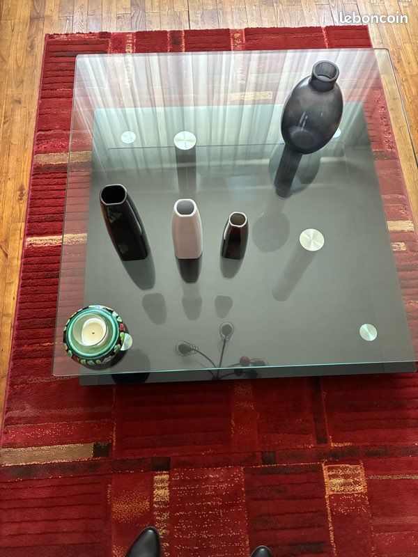 Table basse carrée en verre (image 3)