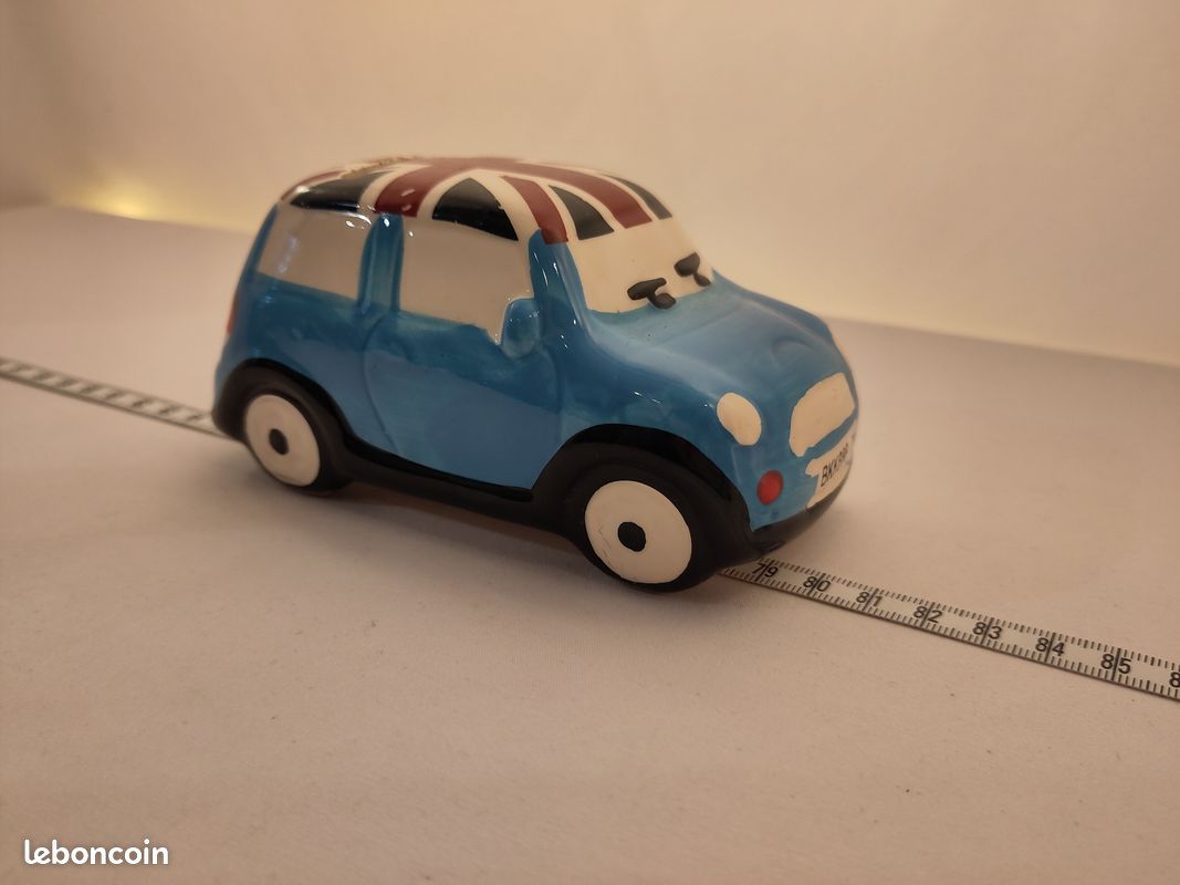 Tirelire Mini Cooper bleue – Union Jack (image 1)