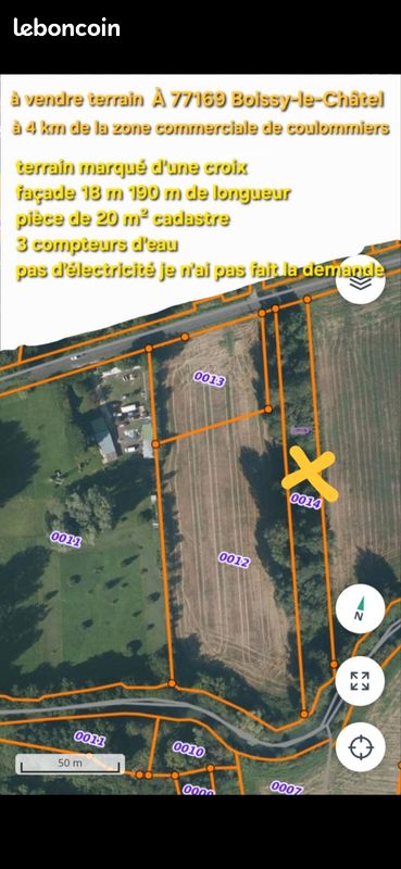 Terrain de loisirs · à Boissy-le-Châtel · 47 000 €