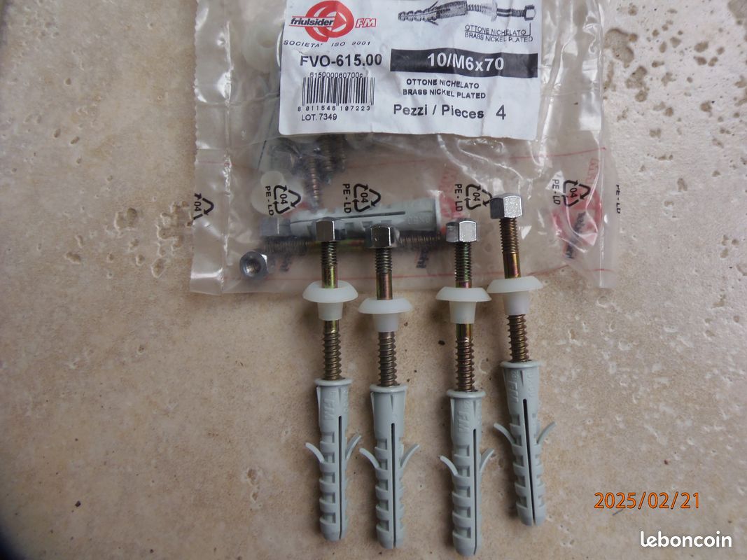 LOT (5X4) 20 CHEVILLES à EXPANSION pour ANCRAGE; Modèle: FVO-615.00; 10/M6X70mm (image 3)