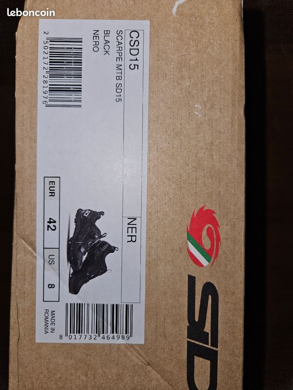 Chaussures vélo Sidi SD15 Noir Taille 42 (image 1)