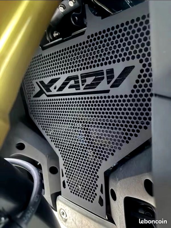 [132] Protège Radiateur Grille de cache radiateur d'eau Honda X-ADV 750 Aluminium Noir PHASE 2 2021 2022 2023 2024 2025 2026 piece pièces XADV750 X ADV 750 ph2 (image 1)