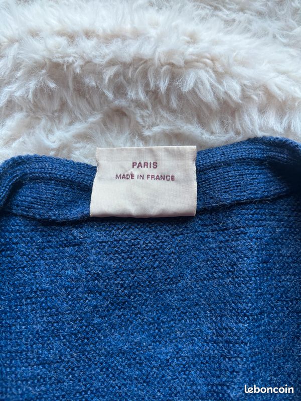 Gilet cardigan femme - Influence de Luxor – Made in France - Bleu – S ou M – Très bon état (image 5)