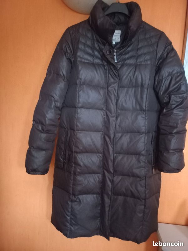 Doudoune Longue Armor-Lux Noire - Taille 40 - Duvet Véritable - Occasion Très Bon état