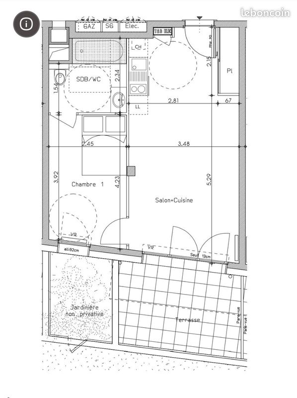 Appartement 2 pièces 43 m² · à Grenoble · 43 m² · 170 000 €