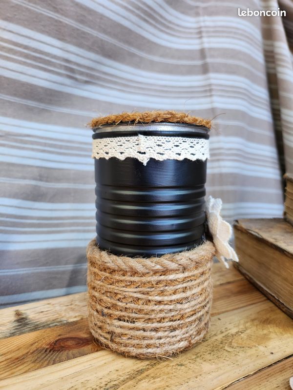 Boite de rangement décorative en métal et corde de jute (image 7)