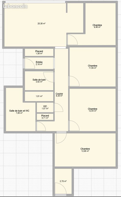Appartement 5 pièces 98 m² · à Allevard · 98 m² · 165 000 €