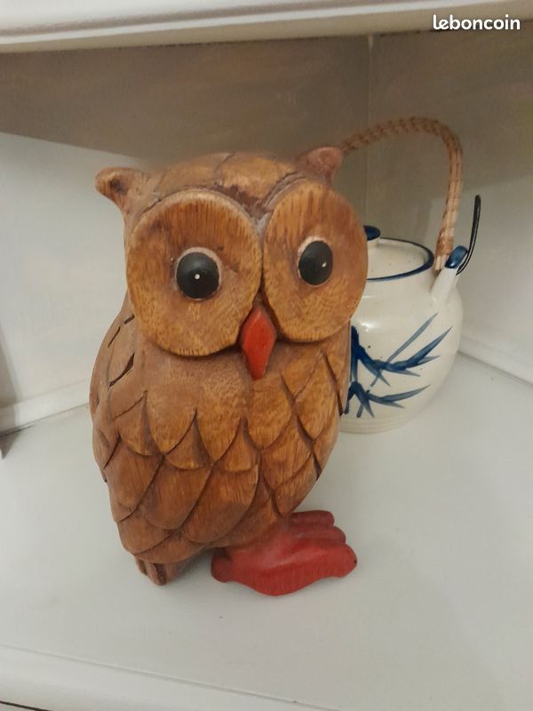 Chouette en bois (image 1)