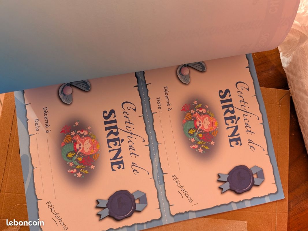Kit de chasse au trésor thème Sirène pour enfants (image 3)