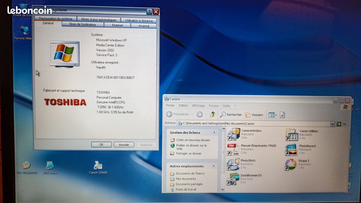 Imprimante CANON Selphy CP600 carte postale + PC portable TOSHIBA (image 7)
