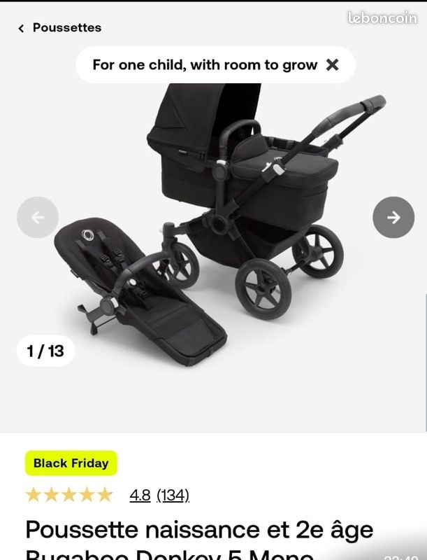 Poussette evolutif Bugaboo donkey (image 3)