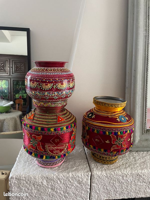 3 Pots decoratives indiennes (image 2)