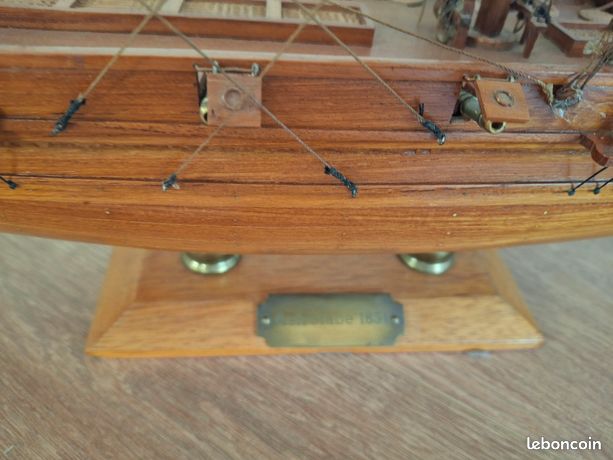 Maquette Bateau Cigare Vintage Bowman En Bois - Modélisme Années 1950/60 - Angleterre
