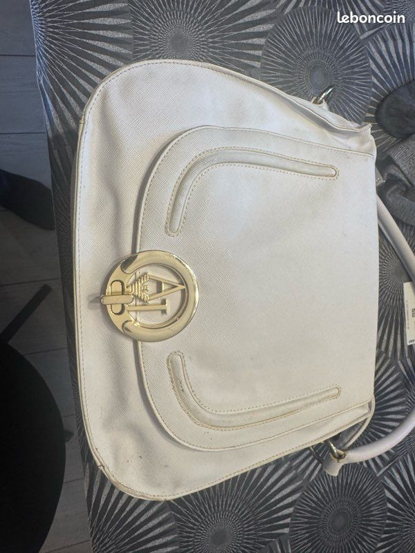 Sac cuir blanc Armani (image 1)