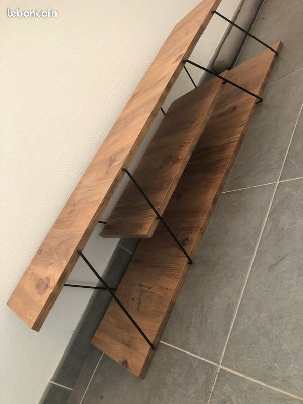 Meuble TV (bois et métal) (image 1)