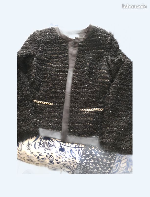 Veste noire polyester (image 1)