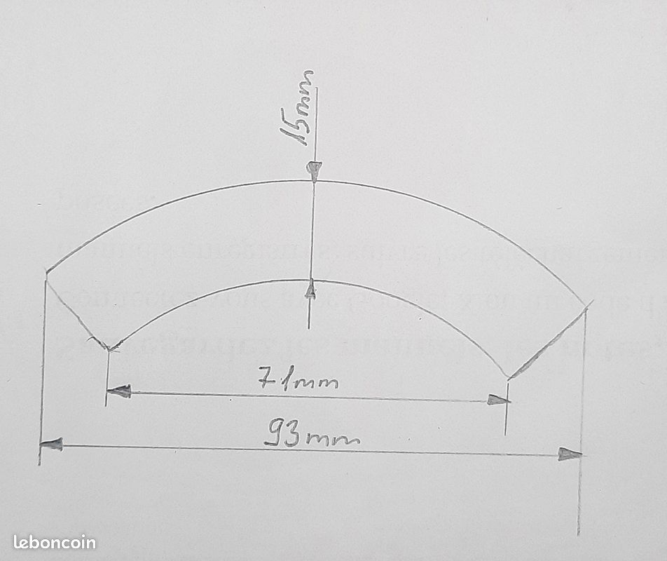 Pampille courbée et trouée en verre lustre Luminaire lot de 17 (image 7)