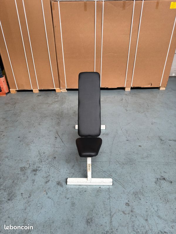 Adjustable Bench occasion machine musculation libre banc ajustable multi positions angles professionnel idéal haltères blanc et noir (image 5)