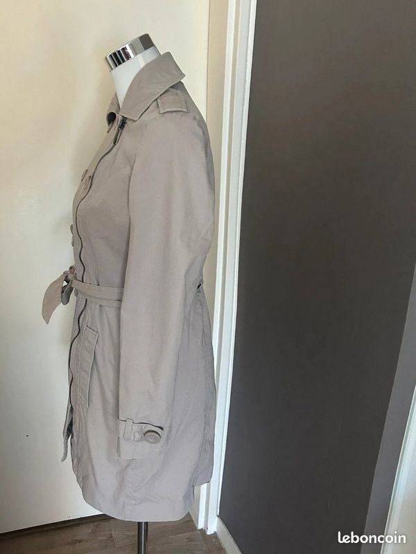 Trench coat la city beige ceinturé – Chic & intemporel taille 36 (image 3)