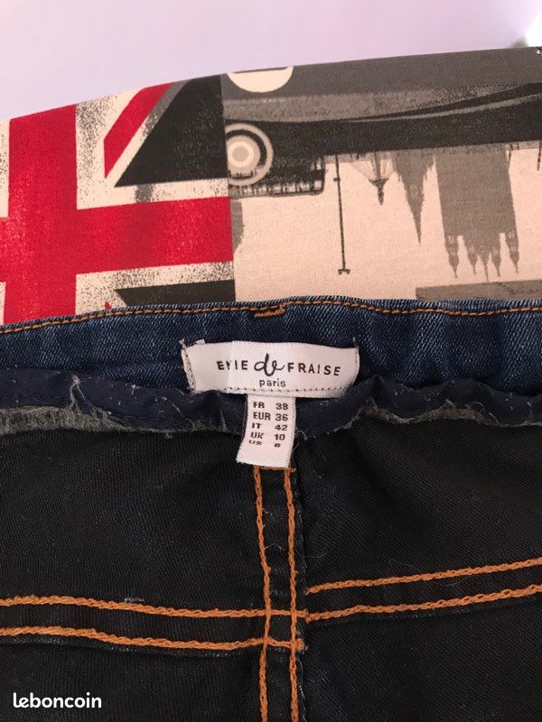 Jeans grossesse « Envie de Fraise » T38 (image 2)